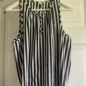 Jcrew blouse with blue and white stripes
